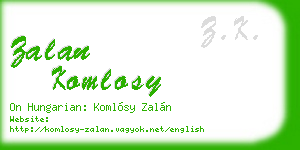 zalan komlosy business card